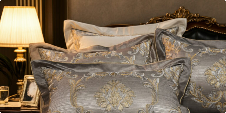 Luxury embroidered pillowcases