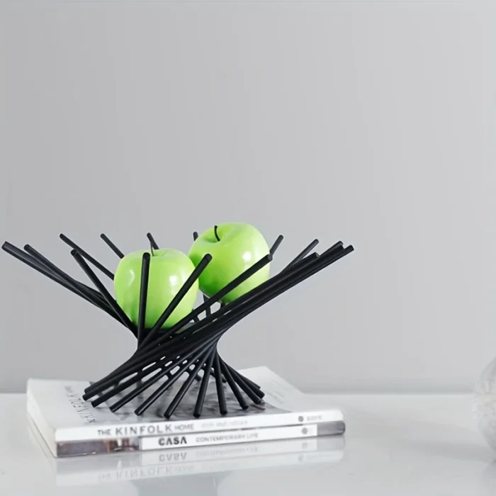 Elegant Nordic-Inspired Metal Fruit Bowl