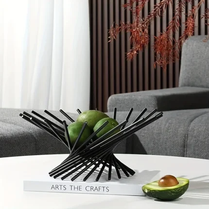 Elegant Nordic-Inspired Metal Fruit Bowl