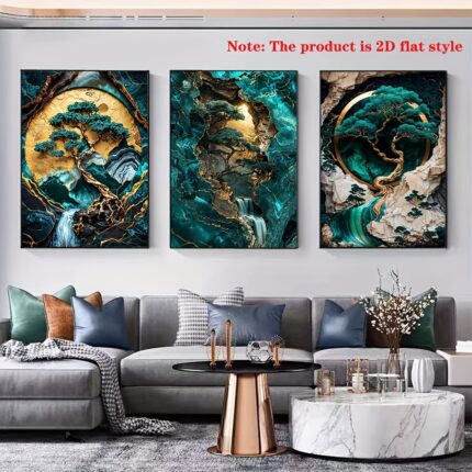 jade green canvas art prints unframed high