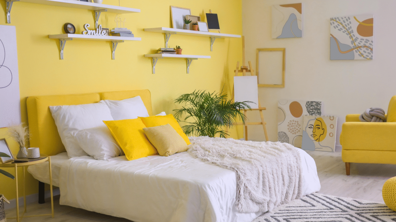 Yellow Themed Bedroom