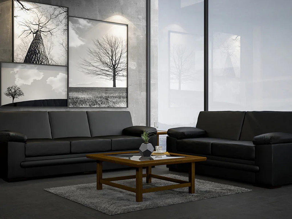 1. InterWood Classic 3-Seater Fabric Sofa (PKR 65,000 - 75,000)