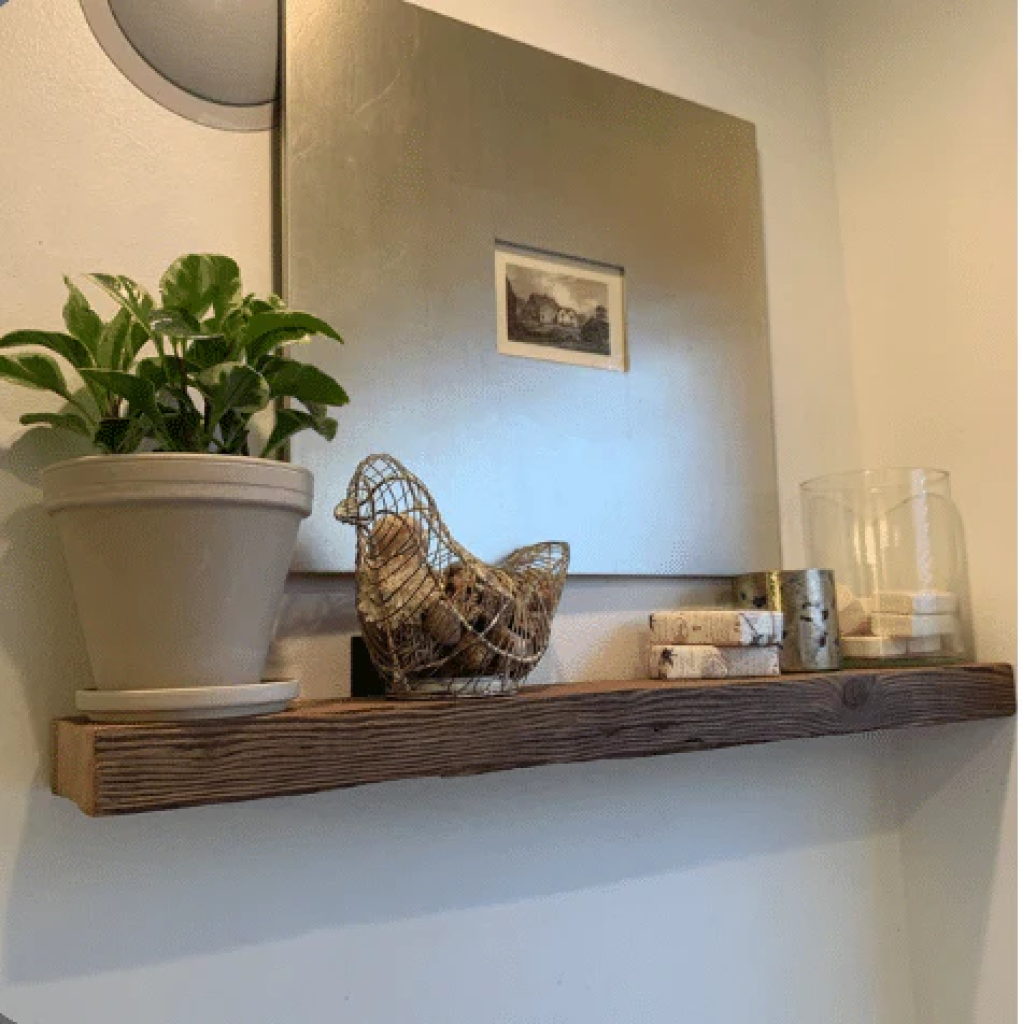 5. Create Floating Shelves from Reclaimed Wood (PKR 2,000 - 3,500)