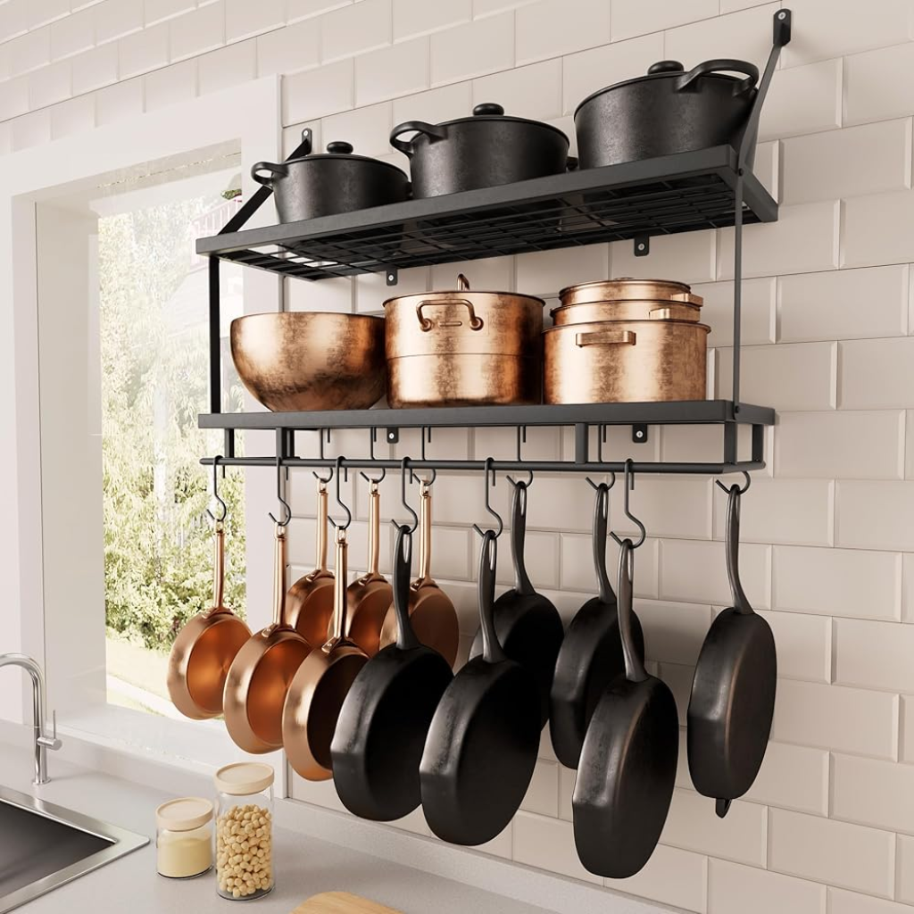 Hanging Pot Rack for Vertical Storage
