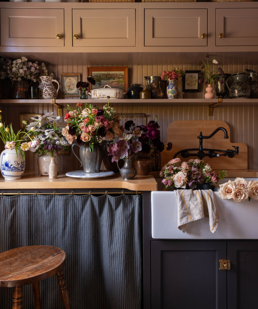 Curtain Instead of Cabinet Door